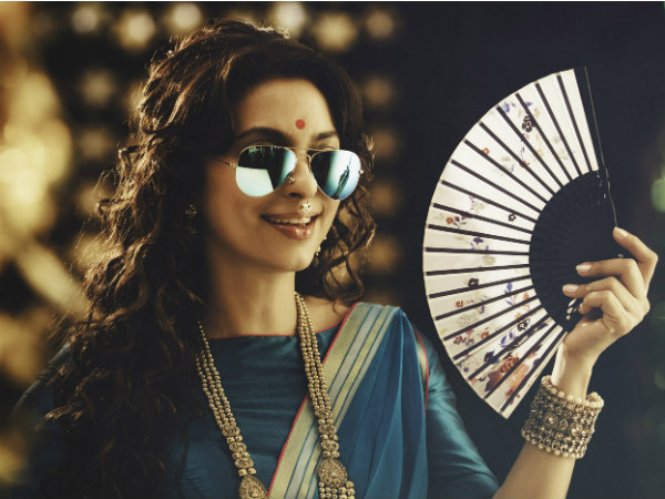 Actress Juhi Chawla's first look In Kannada Movie 'Pushpaka Vimana' Actress Juhi Chawla's first look In Kannada Movie 'Pushpaka Vimana'