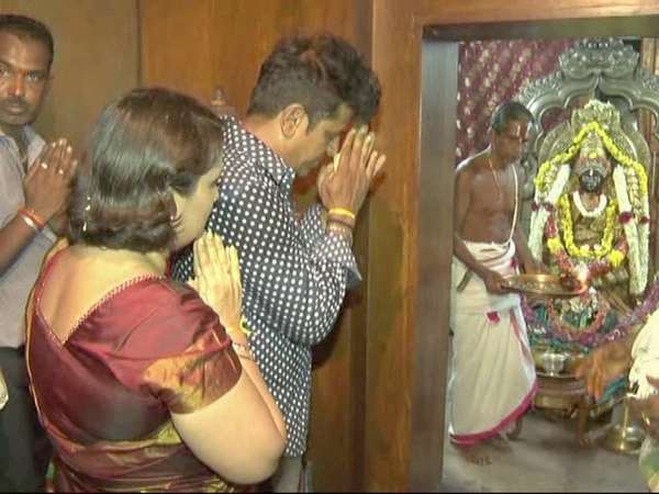 Kannada Actor Shiva Rajkumar visit Shivanasamudra