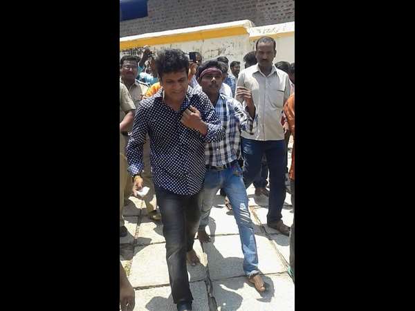 Kannada Actor Shiva Rajkumar visit Shivanasamudra
