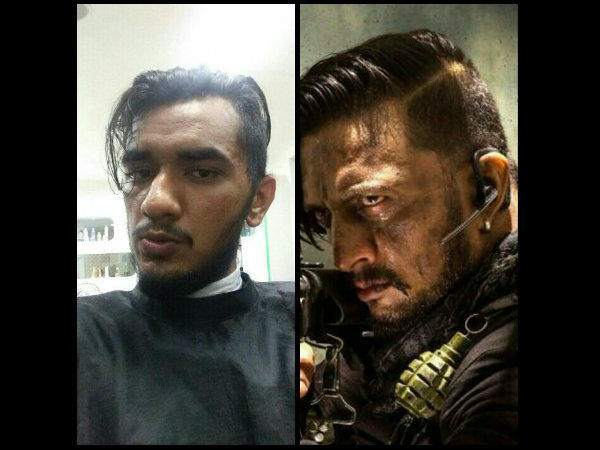 Kannada Actor Sudeep's Hairstyle goes viral in social media