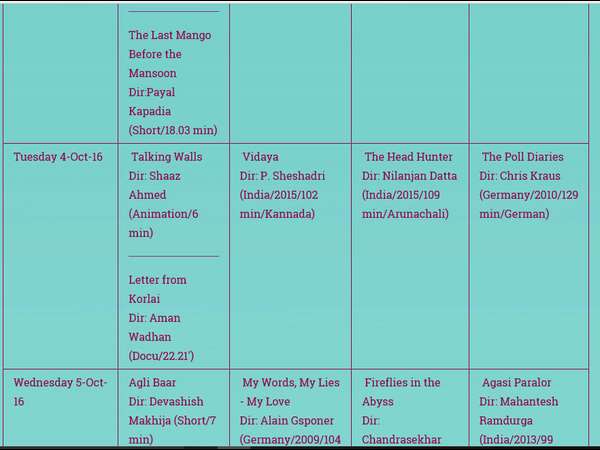 Top class films to be screened during 'Dasara film festival-2016' Top class films to be screened during 'Dasara film festival-2016'