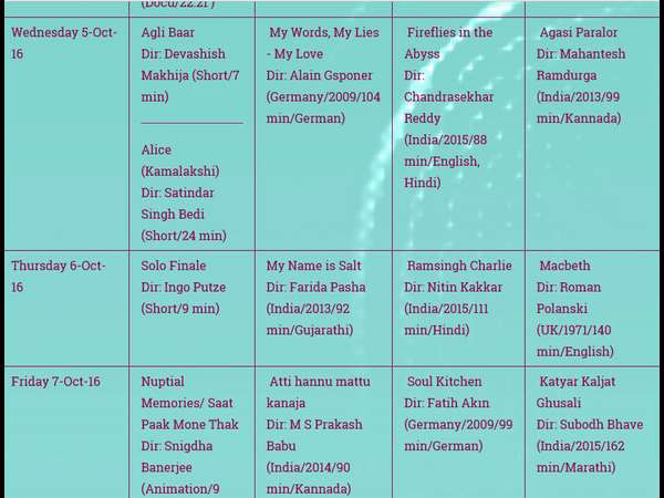 Top class films to be screened during 'Dasara film festival-2016' Top class films to be screened during 'Dasara film festival-2016'