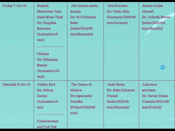 Top class films to be screened during 'Dasara film festival-2016' Top class films to be screened during 'Dasara film festival-2016'