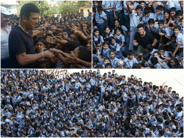 ಶಿವಣ್ಣನನ್ನ ನೋಡಲು ಮುಗಿಬಿದ್ದ ಪುಟಾಣಿಗಳು