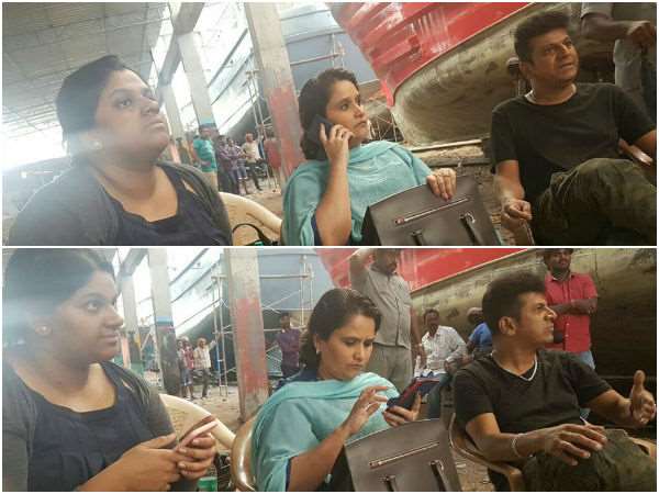 ಶೂಟಿಂಗ್ ಸೆಟ್ ನಲ್ಲಿ ಗೀತಾ ಶಿವರಾಜ್ ಕುಮಾರ್!