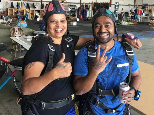 ವರ್ಜಿನಿಯಾ ಸ್ಕೈಡೈವಿಂಗ್ ಸೆಂಟರ್ ಗೆ ಪರಿಮಳ ಜಗ್ಗೇಶ್ ಭೇಟಿ