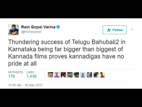 ಕನ್ನಡಿಗರನ್ನು ಕೆಣಕ್ಕಿದ್ದ ವರ್ಮ 