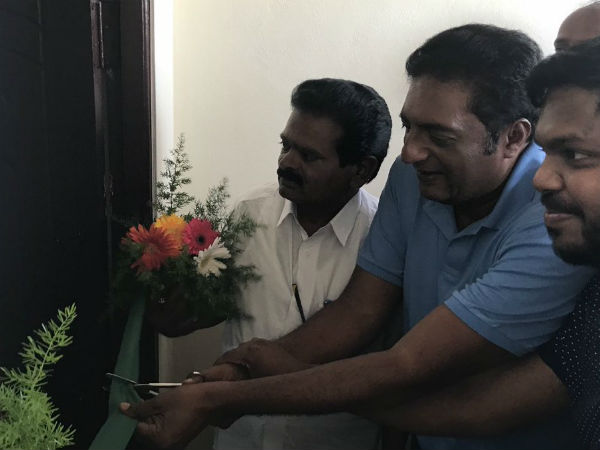 Prakash Rai builts home for needy family in Kondareddypalli Prakash Rai builts home for needy family in Kondareddypalli