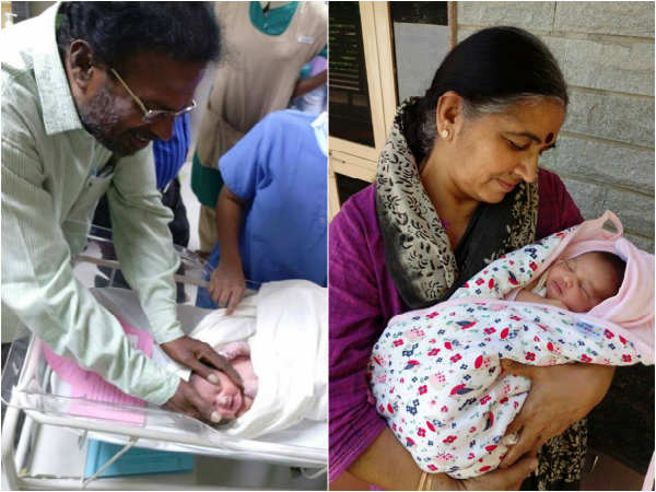 ಅಜ್ಜ-ಅಜ್ಜಿ ಜೊತೆ ಮಗು