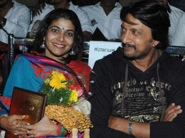 'ದಿ ವಿಲನ್' ಶೂಟಿಂಗ್ ಸ್ಪಾಟ್ ನಲ್ಲಿ ಸುದೀಪ್ ಪತ್ನಿ ಪ್ರಿಯಾ