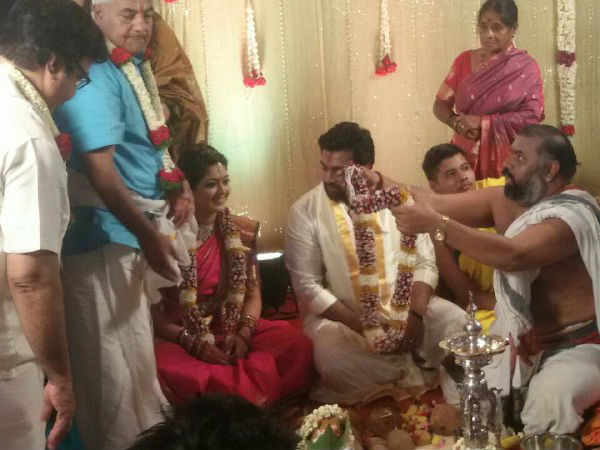 Chiranjeevi Sarja gets engaged to Meghana Raj