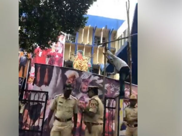 ಚಿತ್ರಮಂದಿರಕ್ಕೆ ಪೊಲೀಸ್ ಬಂದೋಬಸ್ತ್