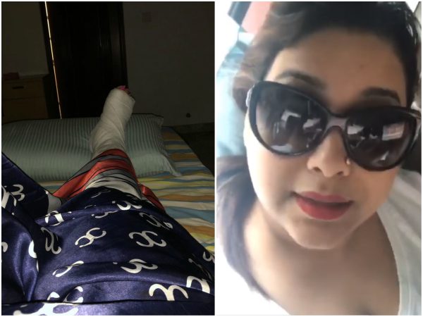 Rakshitha Prem suffers minor leg injury. 
