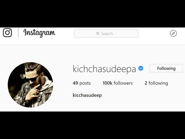 ಇನ್‌ಸ್ಟಾಗ್ರಾಂ ನಲ್ಲಿ 1 ಲಕ್ಷ ಅಭಿಮಾನಿಗಳು 