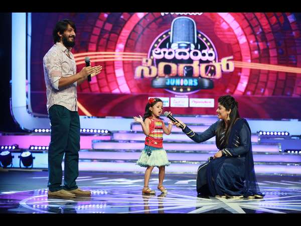 Chetan as special guest in Udaya Singer Juniors reality show