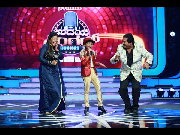 Chetan as special guest in Udaya Singer Juniors reality show