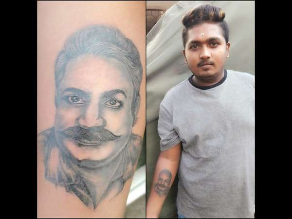 ಕೈ ಮೇಲೆ ಮೂಡಿದ ತೂಗುದೀಪ ಶ್ರೀನಿವಾಸ್ 