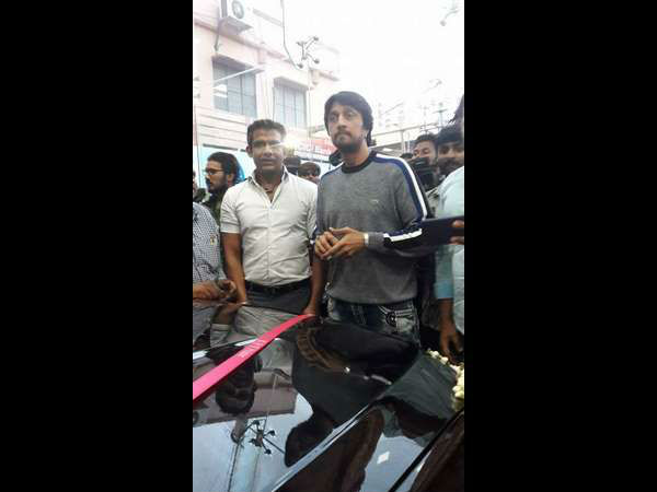 Sudeep has given jeep car his niece Shreya for birthday gift