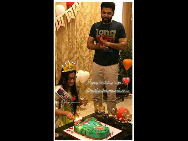 Rashmika Mandanna celebrating her 22nd birthday