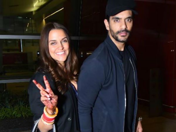 Bollywood Actress Neha Dhupia and Angad Bedi leave for their Honeymoon Bollywood Actress Neha Dhupia and Angad Bedi leave for their Honeymoon