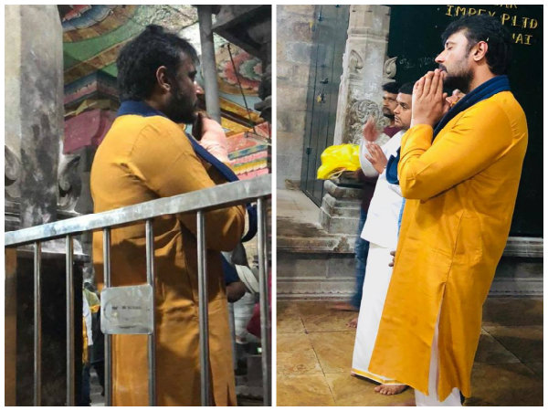 Kannada Actor Darshan visits Surya Bhagvan temple in Tamil Nadu Kannada Actor Darshan visits Surya Bhagvan temple in Tamil Nadu