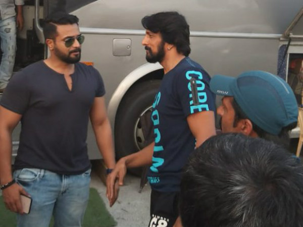 actor sri murali met sudeep in Hyderabad