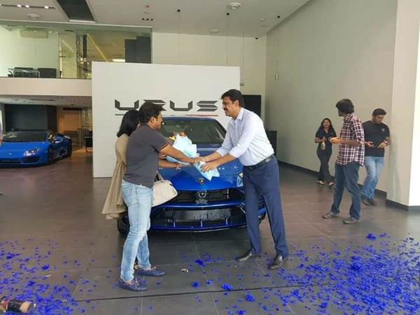 Puneeth Rajkumar purchased new lamborghini car.