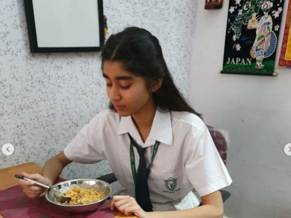 kannada actress sudharanis daughter Nidhis last exam and last day of school life