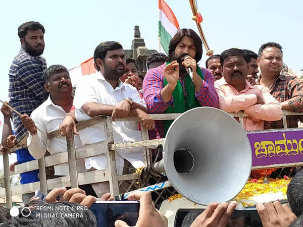 ಅಂಬರೀಶ್ ಮನೆ ಮಗನಾಗಿ ಯಶ್ ಪ್ರಚಾರ 