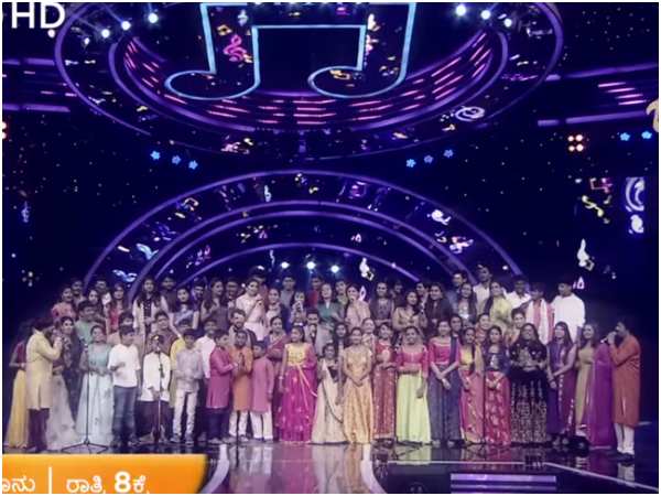 saregamapa team gave special gift to hamsalekha birthday