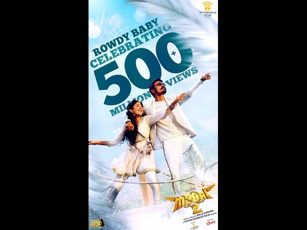 rowdy baby video song got 500 million views in youtube