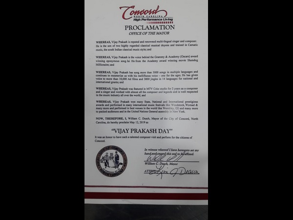 may 12 will be know as vijay prakash day in america 