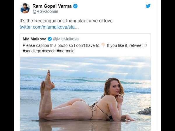Ram Gopal Varma Shared Mia Malkova Bikini Photo Ram Gopal Varma Shared Mia Malkova Bikini Photo