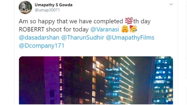 Kannada Actor Darshan Starrer Robert Completed 100 Days Shooting