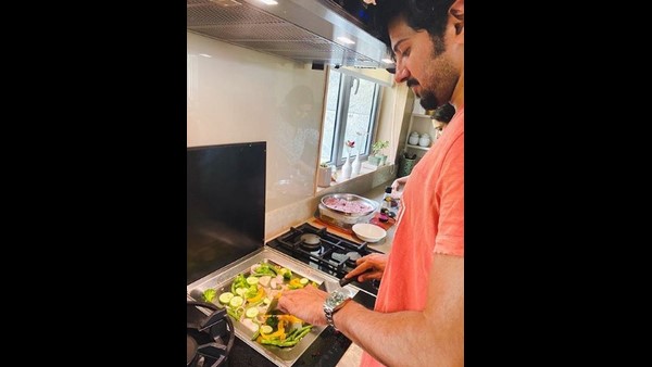 ಅಡುಗೆ ಮಾಡುತ್ತಿರುವ ದುಲ್ಕರ್ ಸಲ್ಮಾನ್