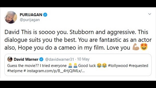 ವಾರ್ನರ್‌ ಗೆ ಸಿನಿಮಾ ಅವಕಾಶ