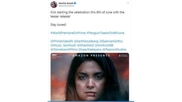 Keerthy Suresh Starrer Penguin Movie Teaser Will Release On June 8th
