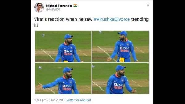 ಕೊಹ್ಲಿ ರಿಯಾಕ್ಷನ್