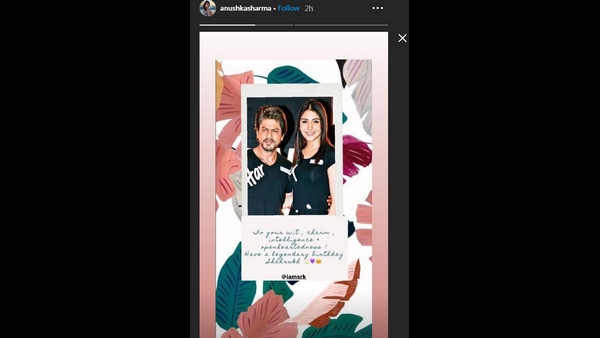  Anushka Sharma Wishes To Shahrukh Khan Nn His 55th Birthday