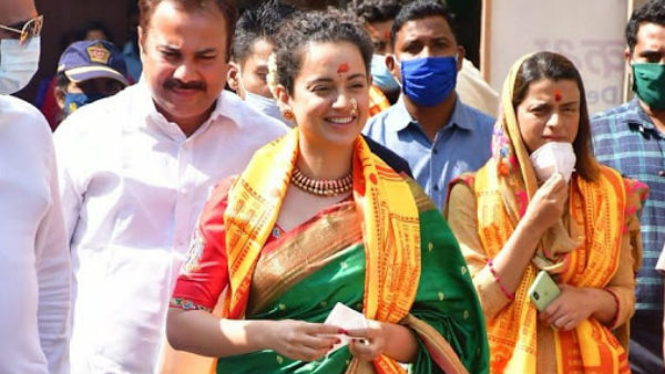 Kangana Ranaut Visits Siddhi Vinayaka temple in mumbai with her Sister Kangana Ranaut Visits Siddhi Vinayaka temple in mumbai with her Sister