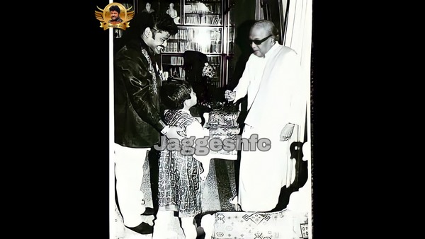 Dr rajkumar kidnap incident: Jaggesh shared a picture of M Karunanidhi