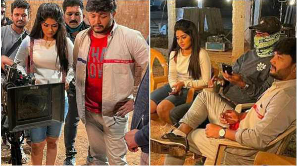 Megha Shetty Joins Golden star Ganesh starrer triple riding shooting Megha Shetty Joins Golden star Ganesh starrer triple riding shooting