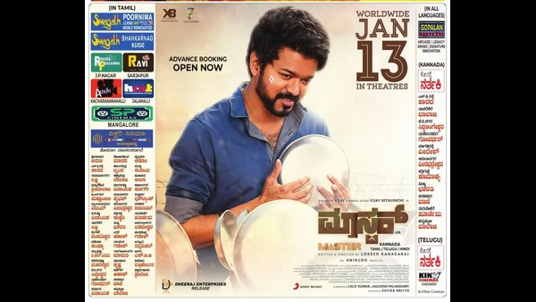 ಕರ್ನಾಟಕದಲ್ಲಿ 'ಮಾಸ್ಟರ್' ಥಿಯೇಟರ್ ಪಟ್ಟಿ 