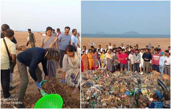 Arun Sagar participates Karwar beach cleanup campaign Arun Sagar participates Karwar beach cleanup campaign