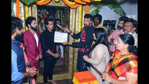 Kiccha Sudeep unveiled kishen Bilagali debut movie title Kiccha Sudeep unveiled kishen Bilagali debut movie title