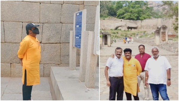 Actor Jaggesh Visits Chitradurga Fort