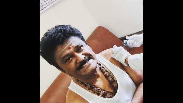  Jaggesh and his wife Parimala takes Covid-19 vaccine first dose 