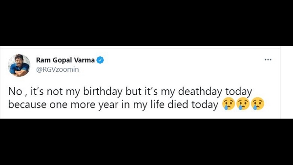 ಡೆತ್ ಡೇ ಎಂದು ವರ್ಮಾ ಟ್ವೀಟ್