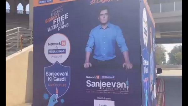 Sonu Sood receives first shot of COVID-19 vaccine