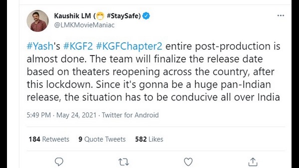 ಪೋಸ್ಟ್ ಪ್ರೊಡಕ್ಷನ್ ಮುಗಿದಿದೆ